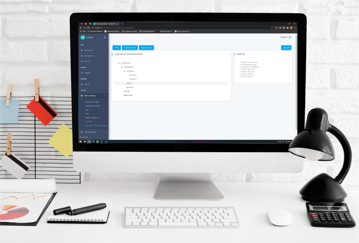 Organization Hierarchy Smart Parking